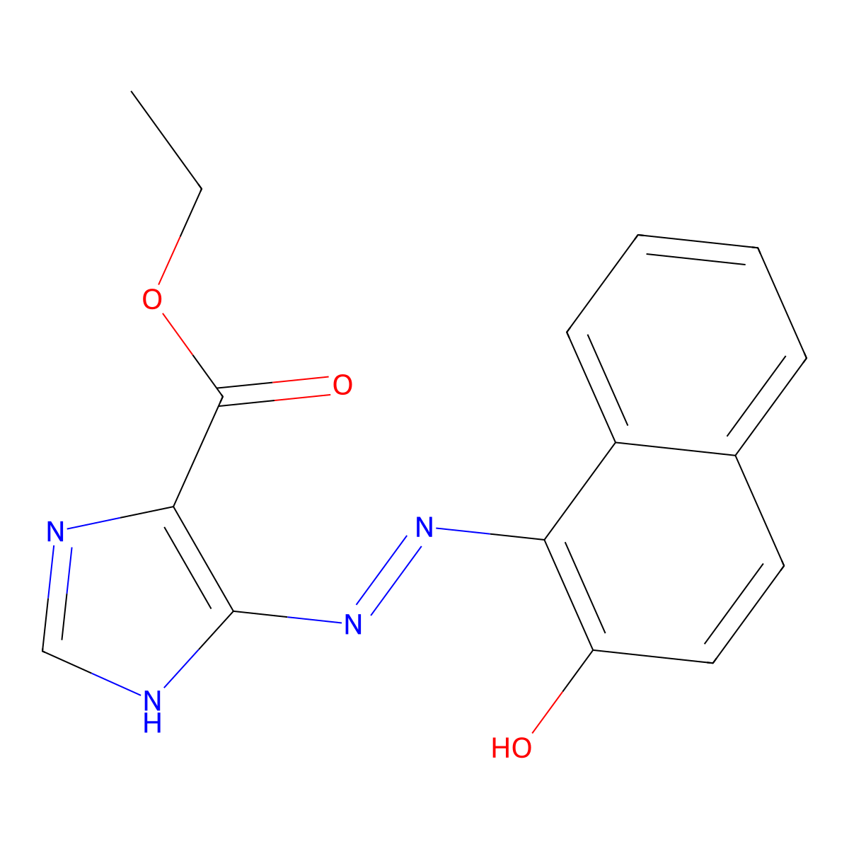 ethyl 5-[(2-hydroxy-1-naphthyl)diazenyl]-1H-imidazole-4-carboxylate molecular structure, CAS 308321-36-0
