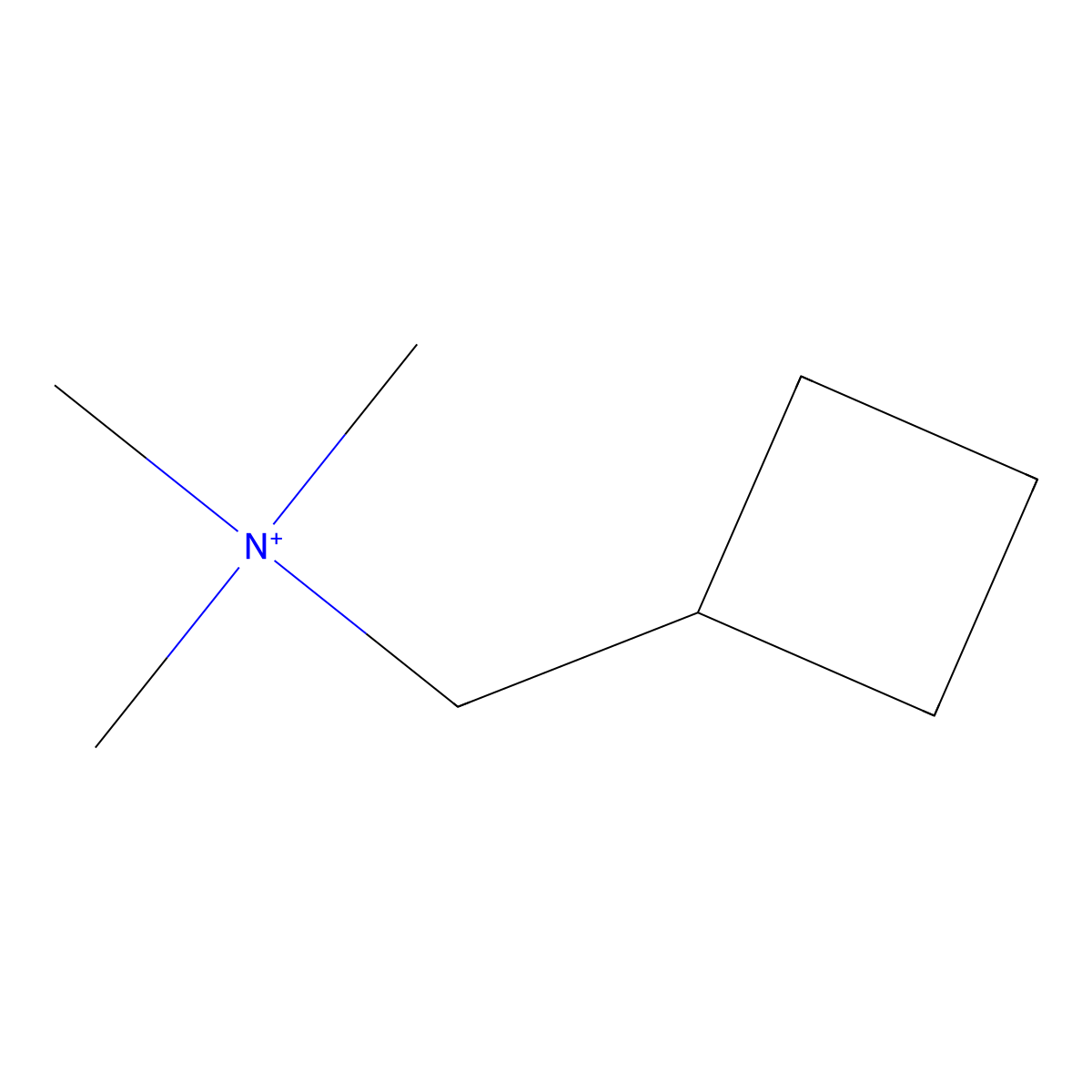 cyclobutyl-N,N,N-trimethylmethanaminium molecular structure, CAS 30833-79-5