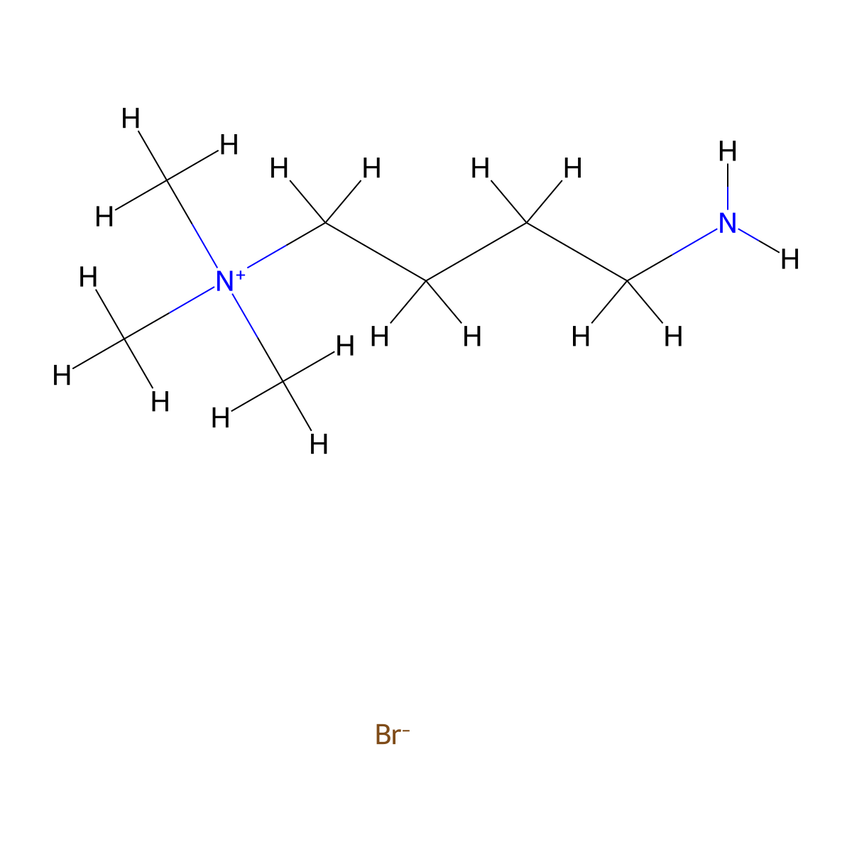 (4-Aminobutyl)trimethylazanium bromide molecular structure, CAS 30834-99-2