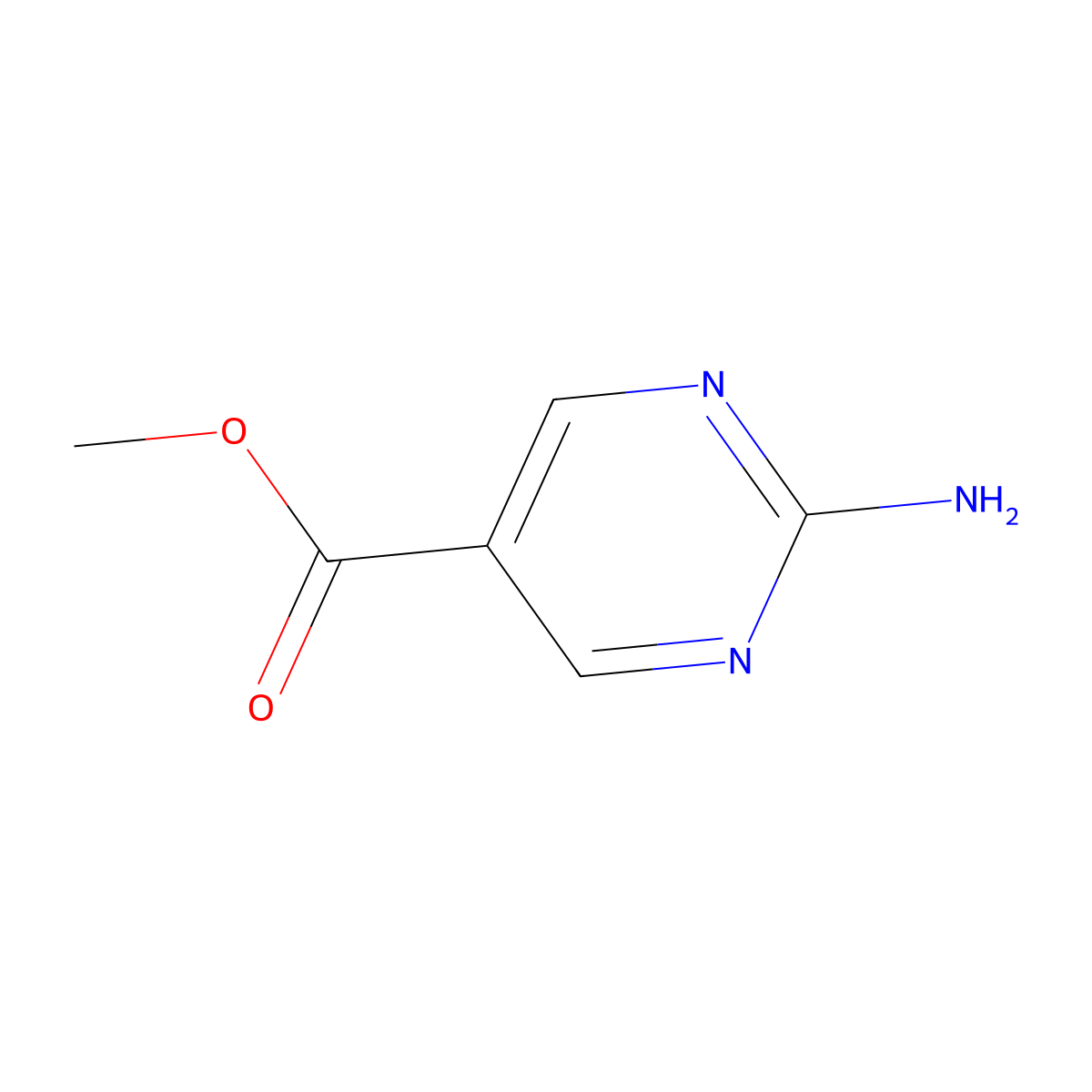 Methyl 2-aminopyrimidine-5-carboxylate molecular structure, CAS 308348-93-8