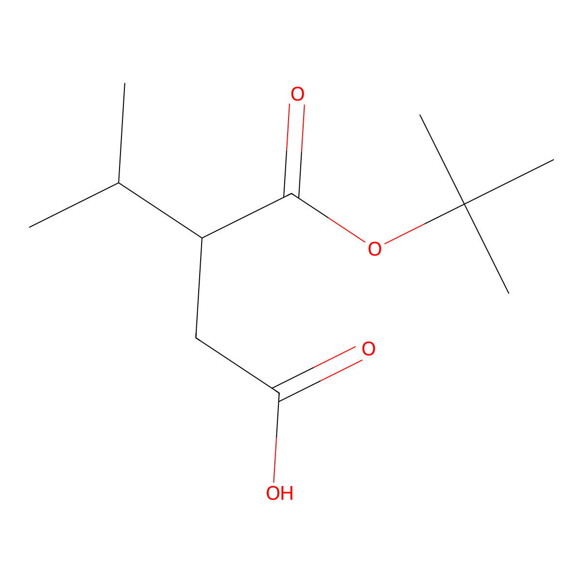 2-Isopropylsuccinic acid 1-tert-butyl ester molecular structure, CAS 308349-47-5