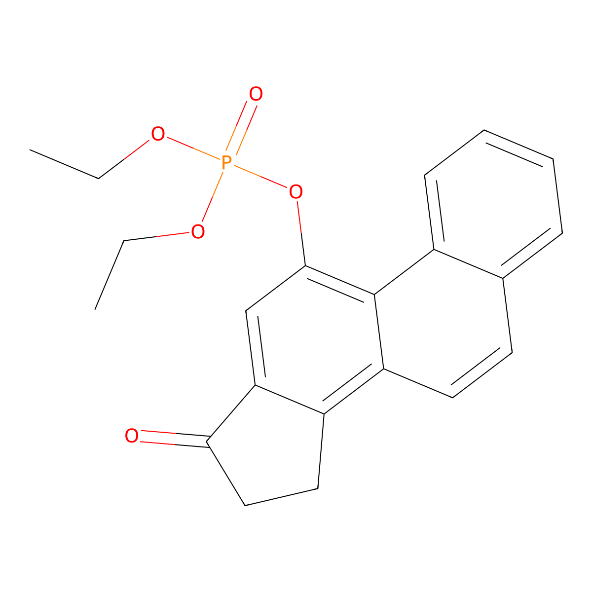 Phosphoric acid, diethyl ester, ester with 15,16-dihydro-11-hydroxy-17H-cyclopenta(a)phenanthren-17-one molecular structure, CAS 30835-59-7