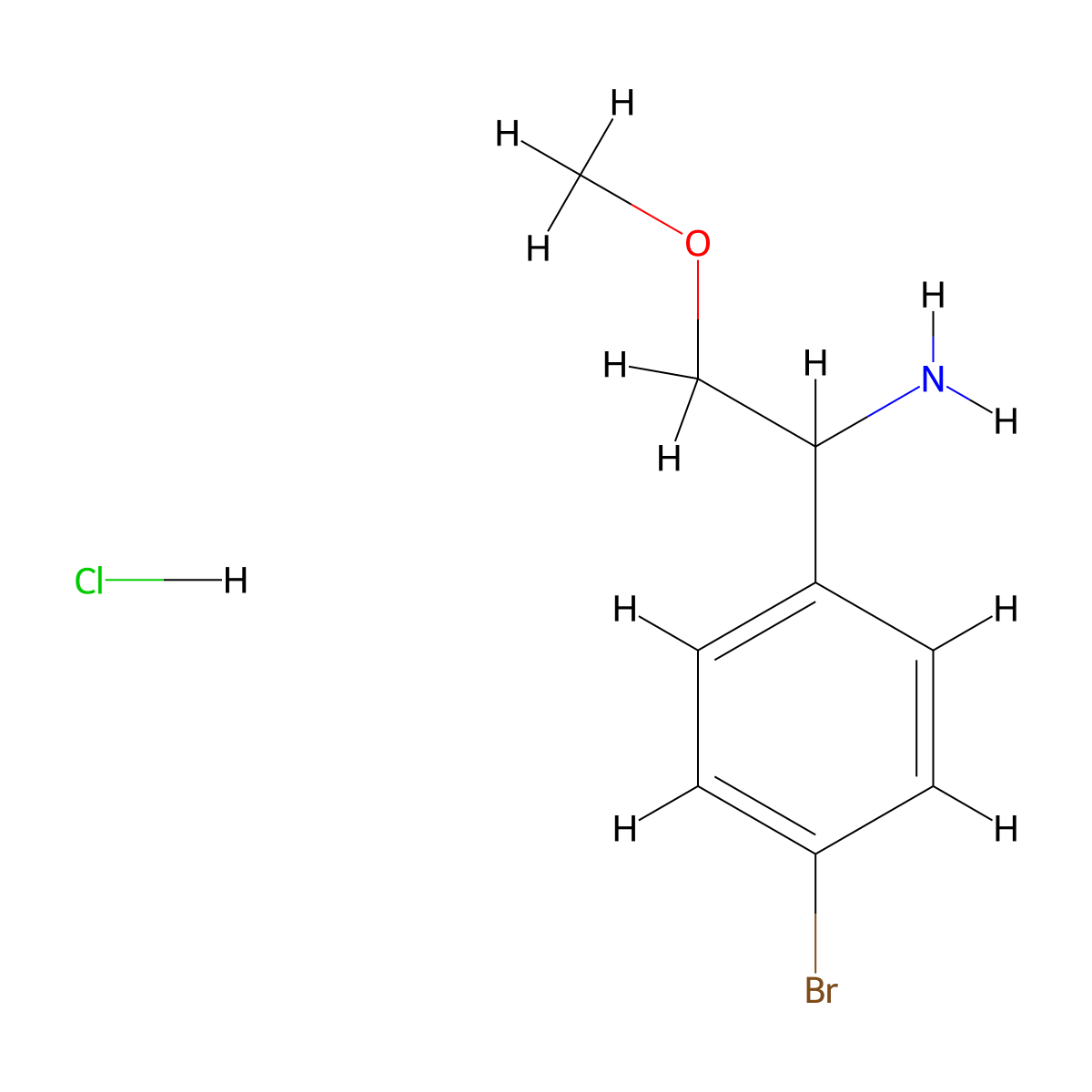 1-(4-Bromophenyl)-2-methoxyethan-1-amine hydrochloride molecular structure, CAS 3083533-97-2