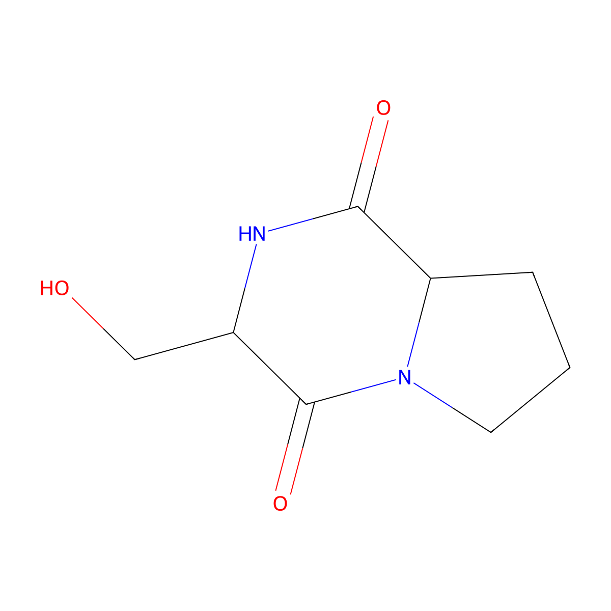 3-(Hydroxymethyl)hexahydropyrrolo[1,2-A]pyrazine-1,4-dione molecular structure, CAS 308355-85-3