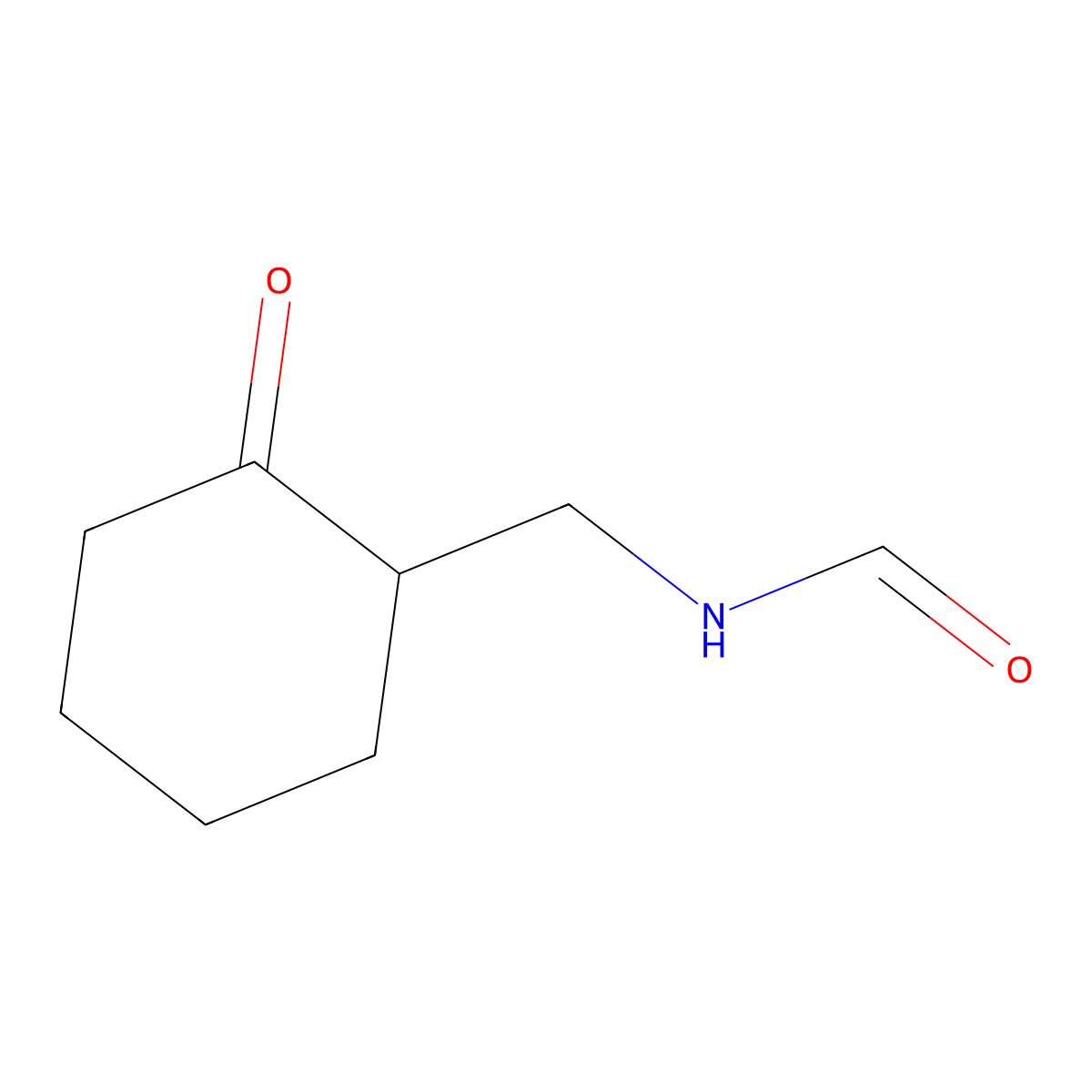 N-[(2-oxocyclohexyl)methyl]formamide molecular structure, CAS 30837-64-0