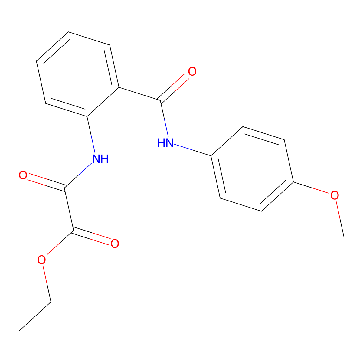 Ethyl [(2-{[(4-methoxyphenyl)amino]carbonyl}phenyl)amino](oxo)acetate molecular structure, CAS 30838-15-4