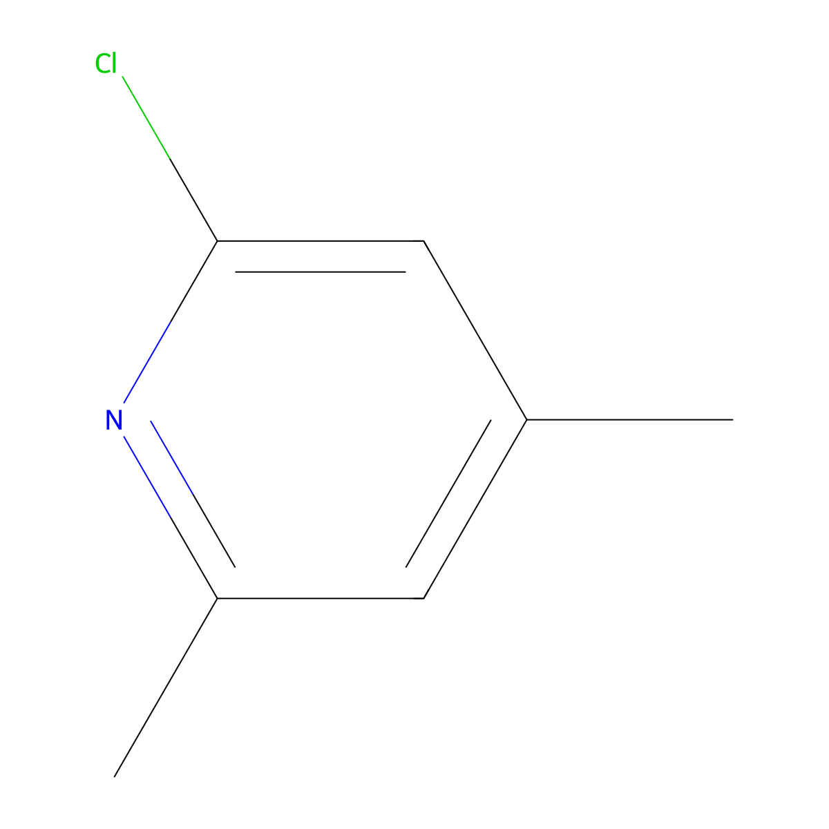 2-Chloro-4,6-dimethylpyridine molecular structure, CAS 30838-93-8