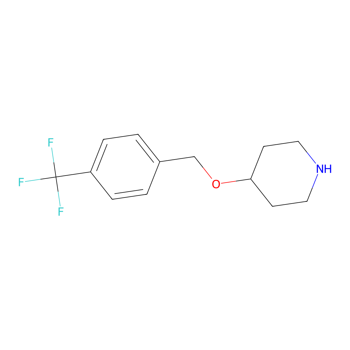 4-(4-Trifluoromethylbenzyloxy)piperidine molecular structure, CAS 308386-14-3