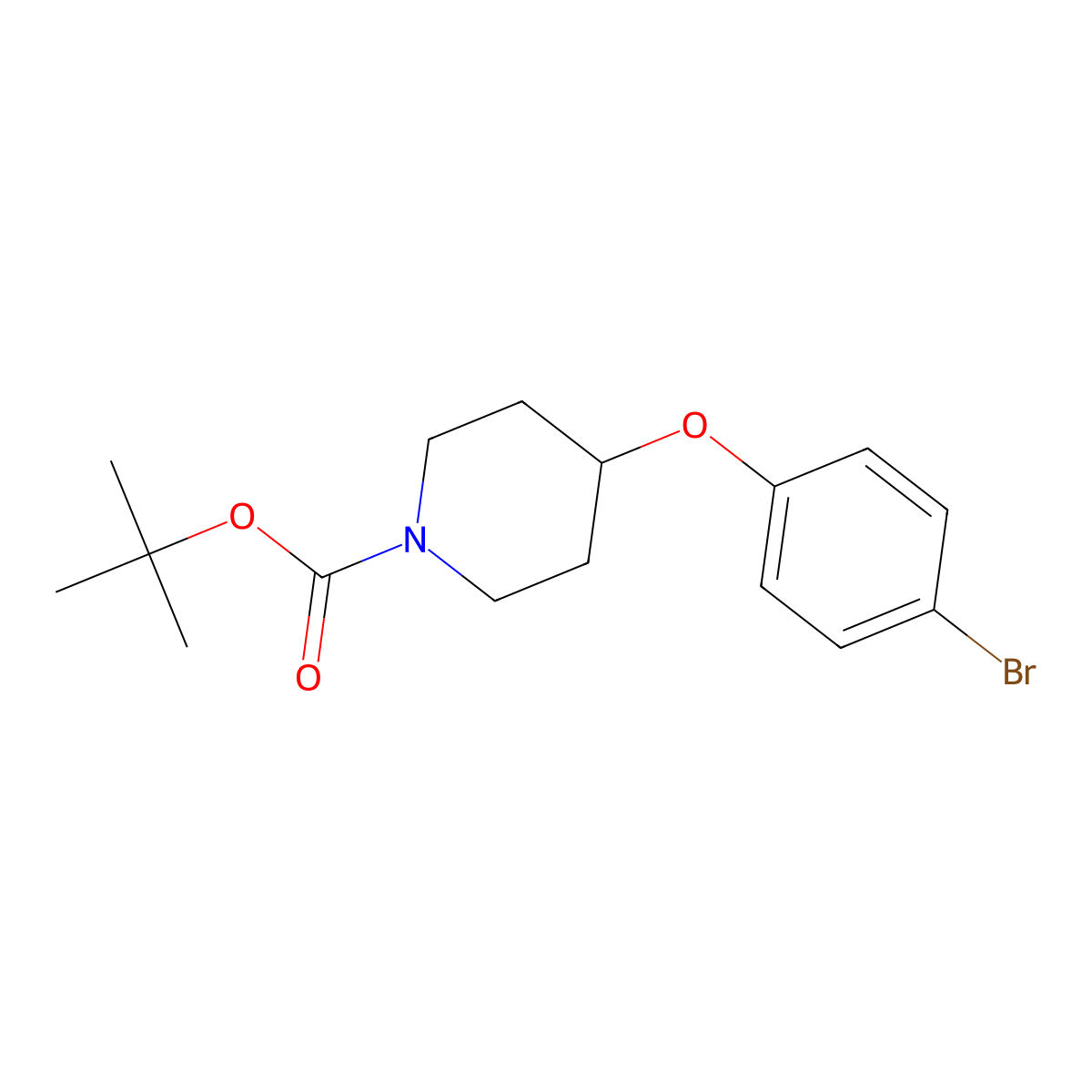1-BOC-4-(4-bromophenoxy)piperidine molecular structure, CAS 308386-38-1