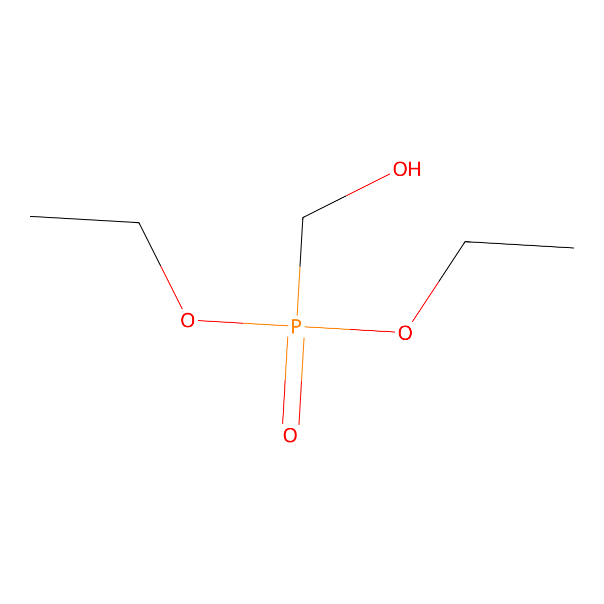 Diethyl phosphonomethanol molecular structure, CAS 3084-40-0