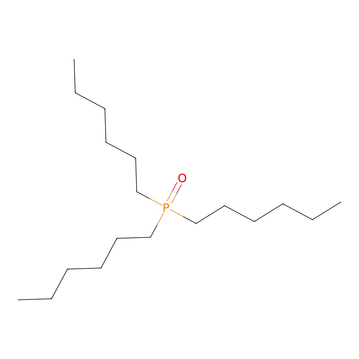 Phosphine oxide, trihexyl- molecular structure, CAS 3084-48-8