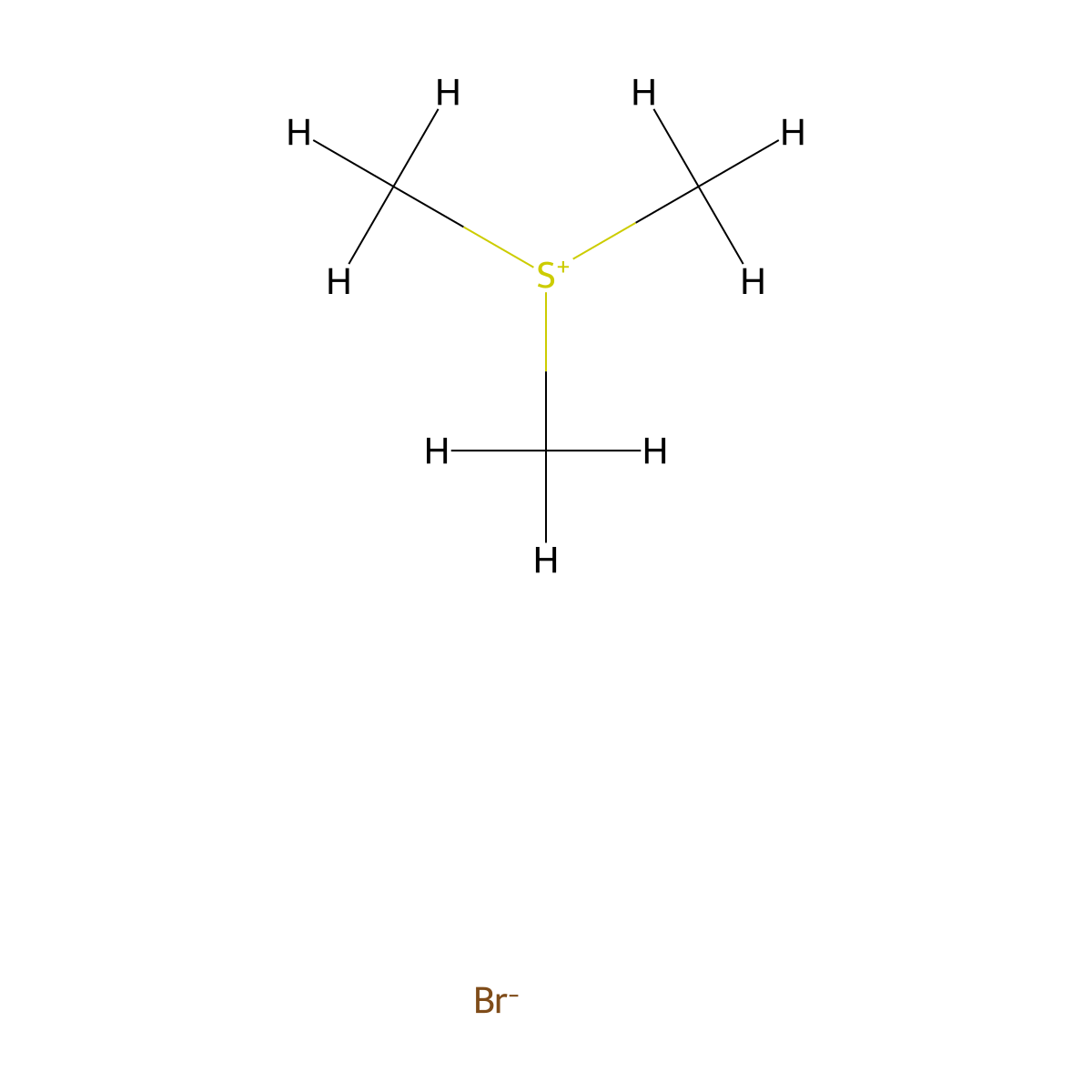 Sulfonium, trimethyl-, bromide (1:1) molecular structure, CAS 3084-53-5