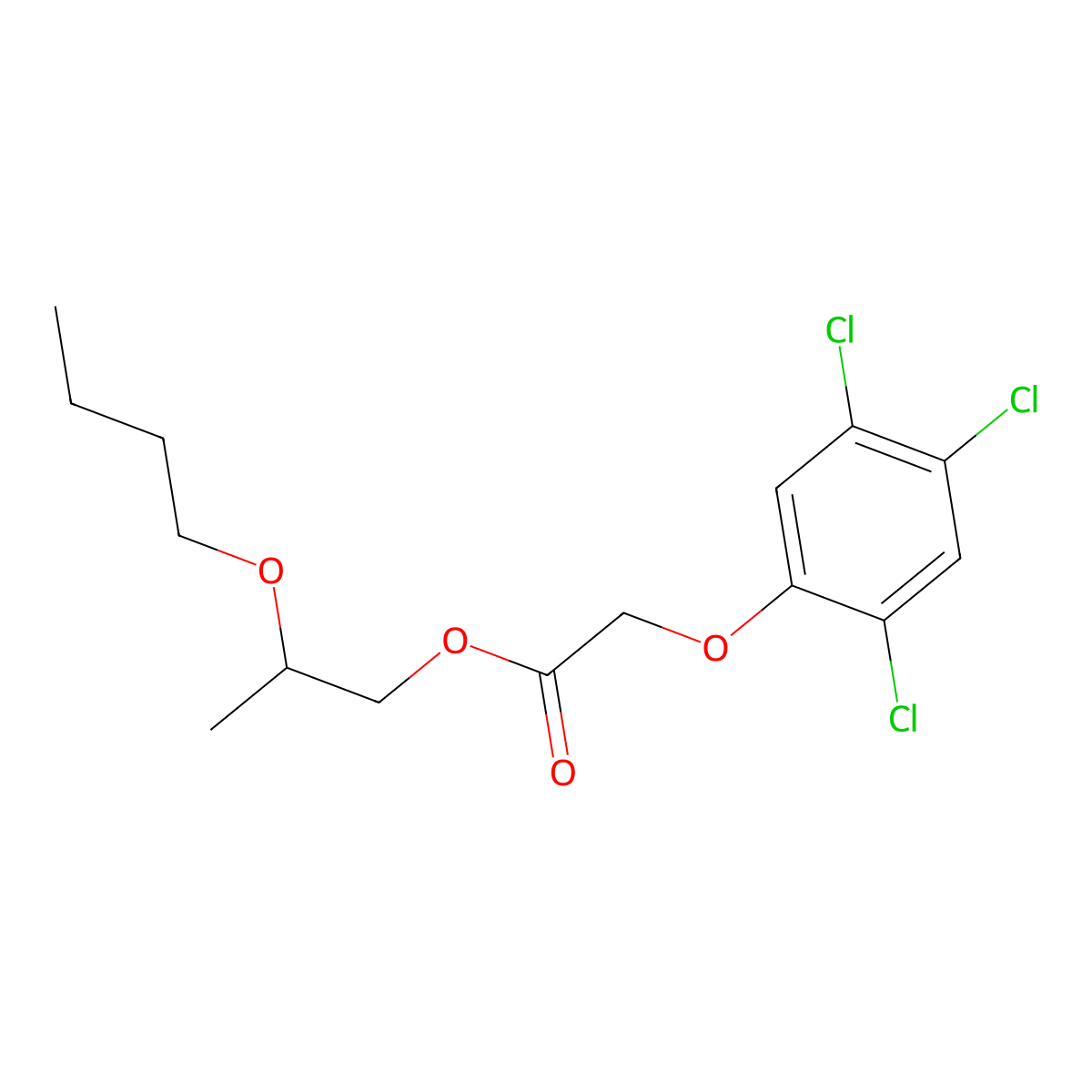 2-Butoxypropyl 2-(2,4,5-trichlorophenoxy)acetate molecular structure, CAS 3084-62-6