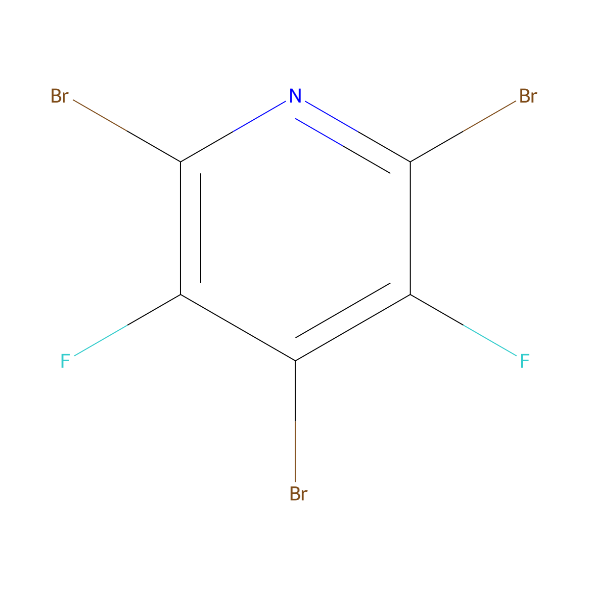 2,4,6-Tribromo-3,5-difluoropyridine molecular structure, CAS 30841-93-1