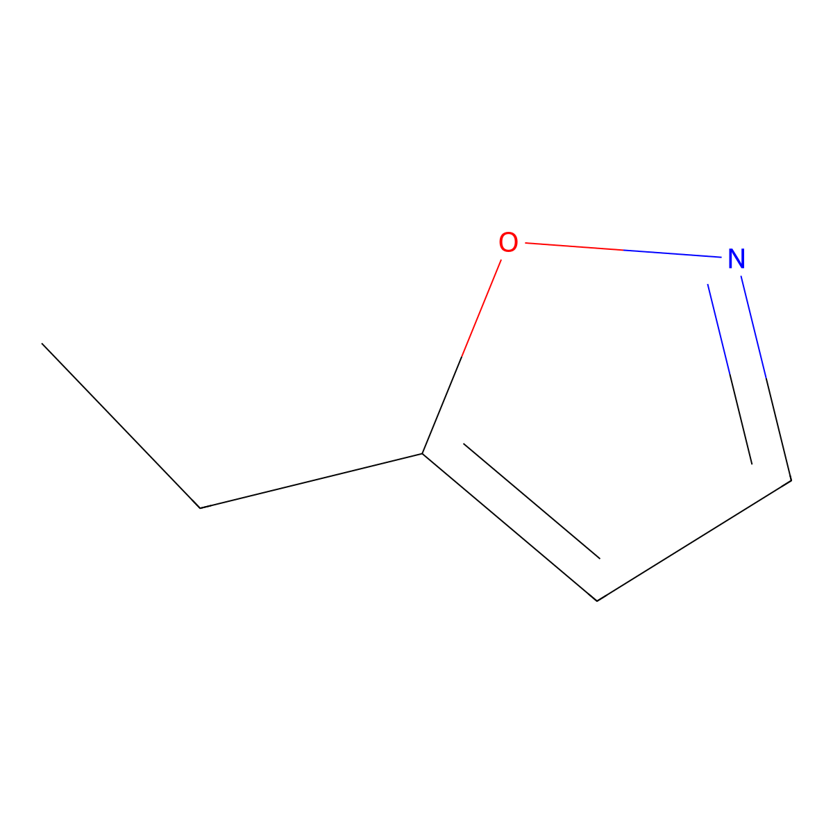 5-Ethylisoxazole molecular structure, CAS 30842-91-2