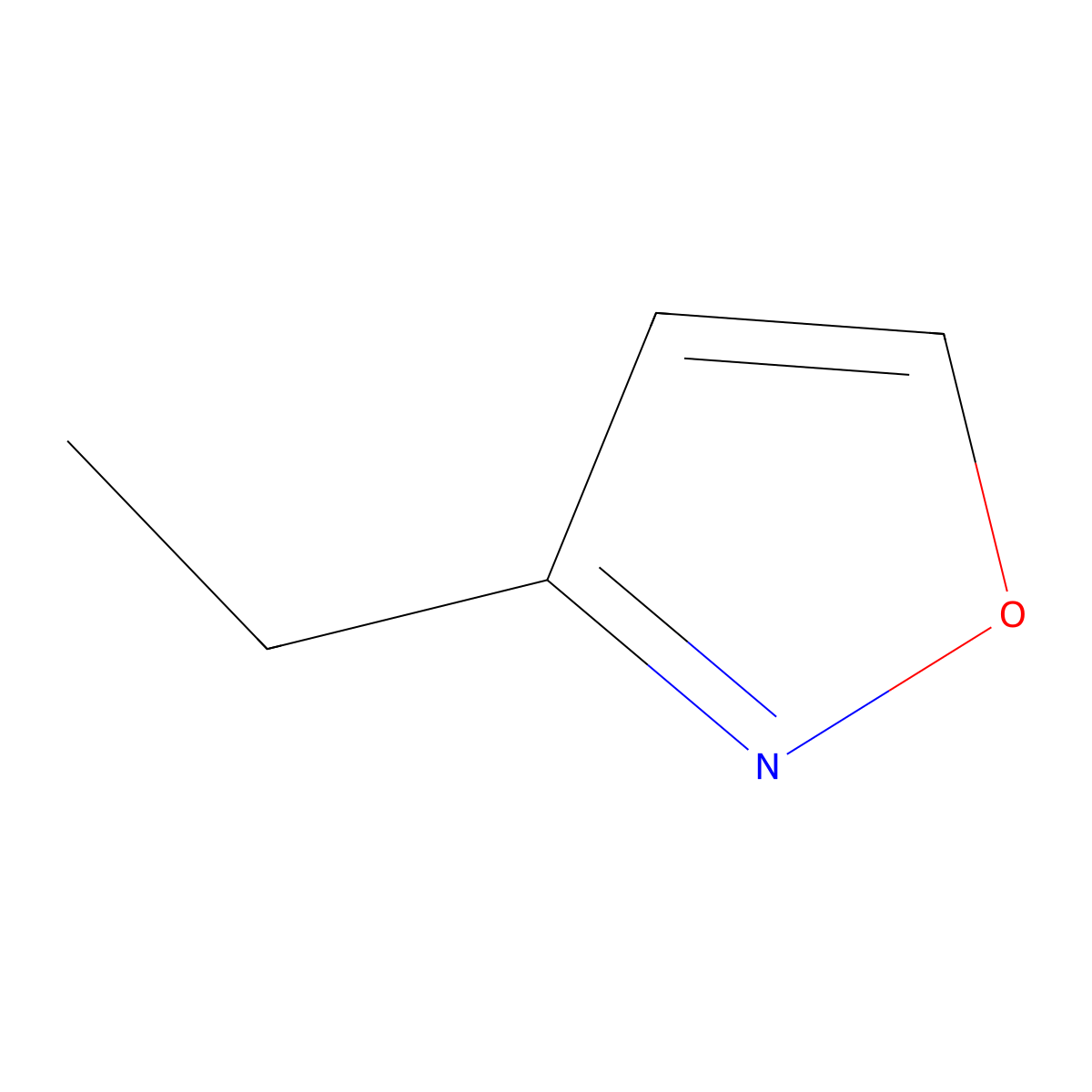3-Ethyl-1,2-oxazole molecular structure, CAS 30842-92-3