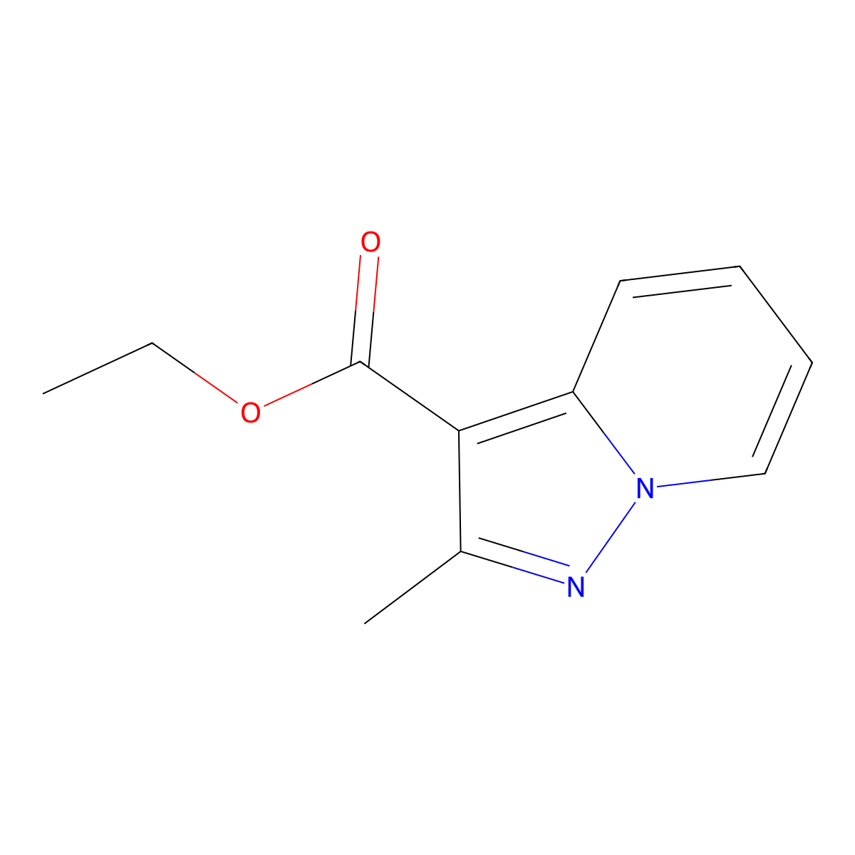 Ethyl 2-methylpyrazolo[1,5-a]pyridine-3-carboxylate molecular structure, CAS 30843-10-8