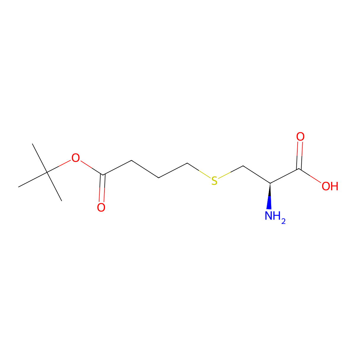 S-(4-(tert-butoxy)-4-oxobutyl)-L-cysteine molecular structure, CAS 30845-10-4