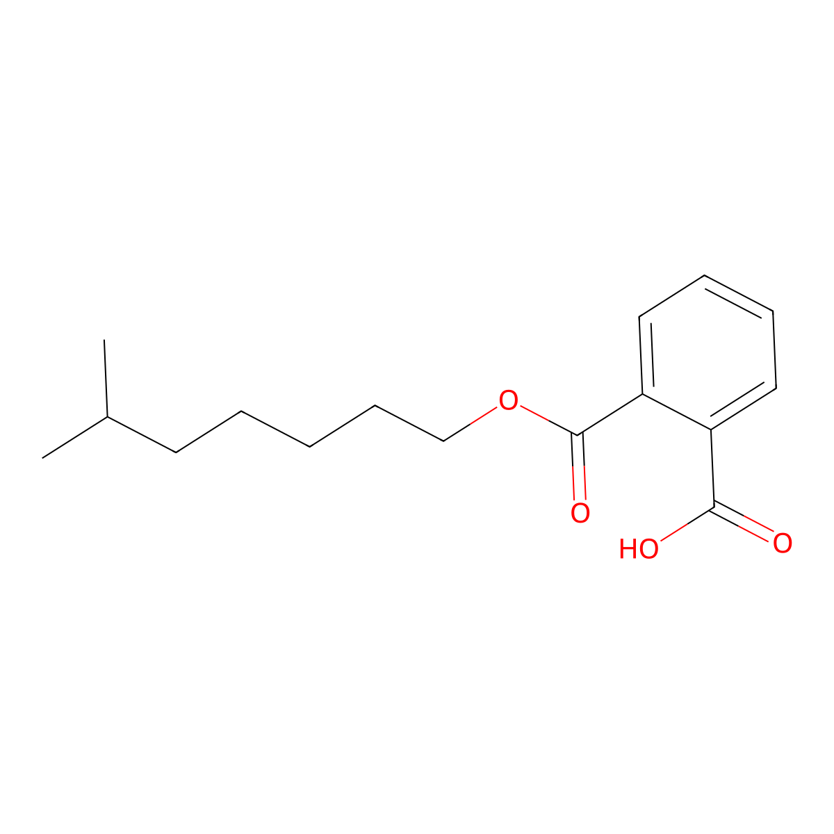 1,2-Benzenedicarboxylic acid, monoisooctyl ester molecular structure, CAS 30849-48-0