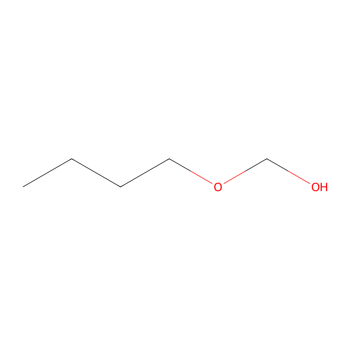 1-Butoxy methanol molecular structure, CAS 3085-35-6