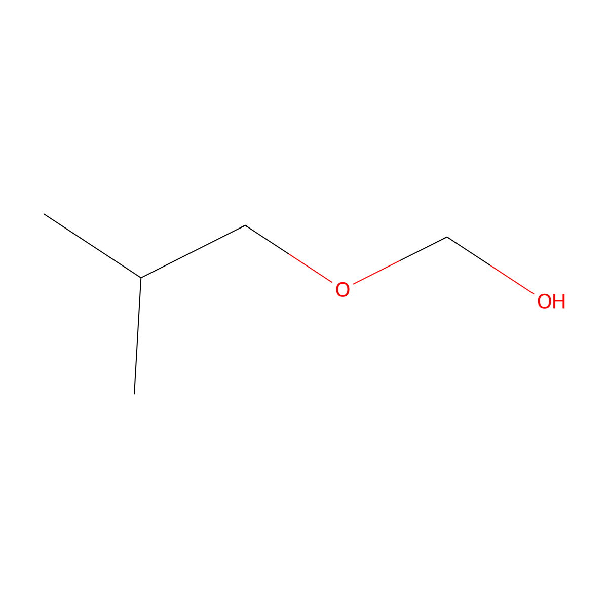 Isobutoxymethanol molecular structure, CAS 3085-36-7