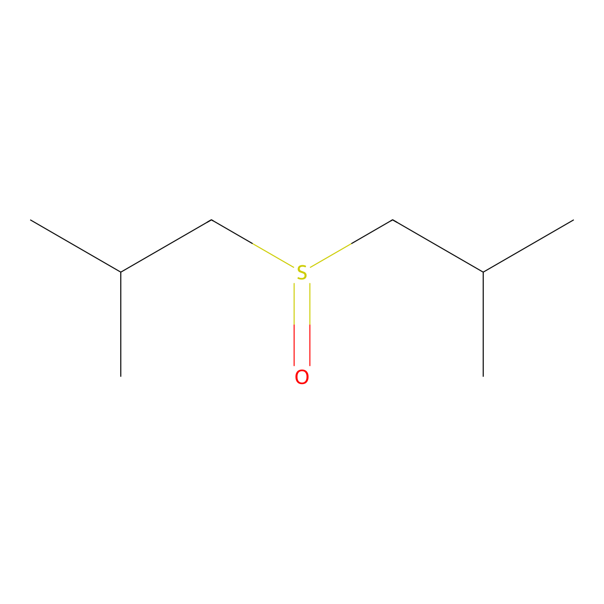 Isobutyl sulfoxide molecular structure, CAS 3085-40-3