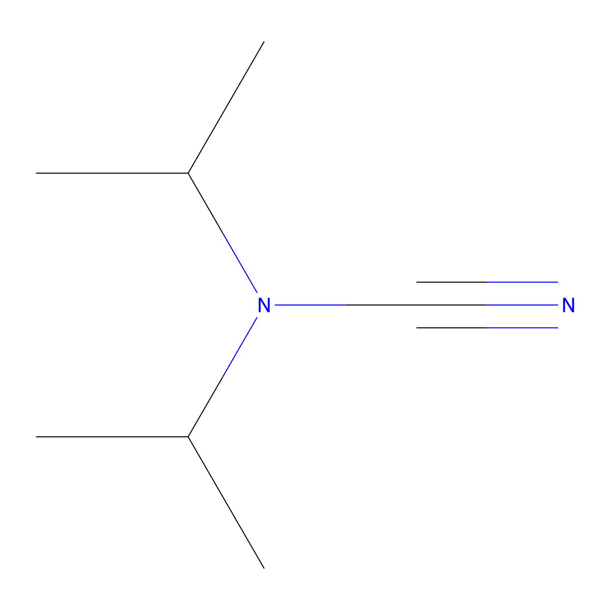 Diisopropylcyanamide molecular structure, CAS 3085-76-5