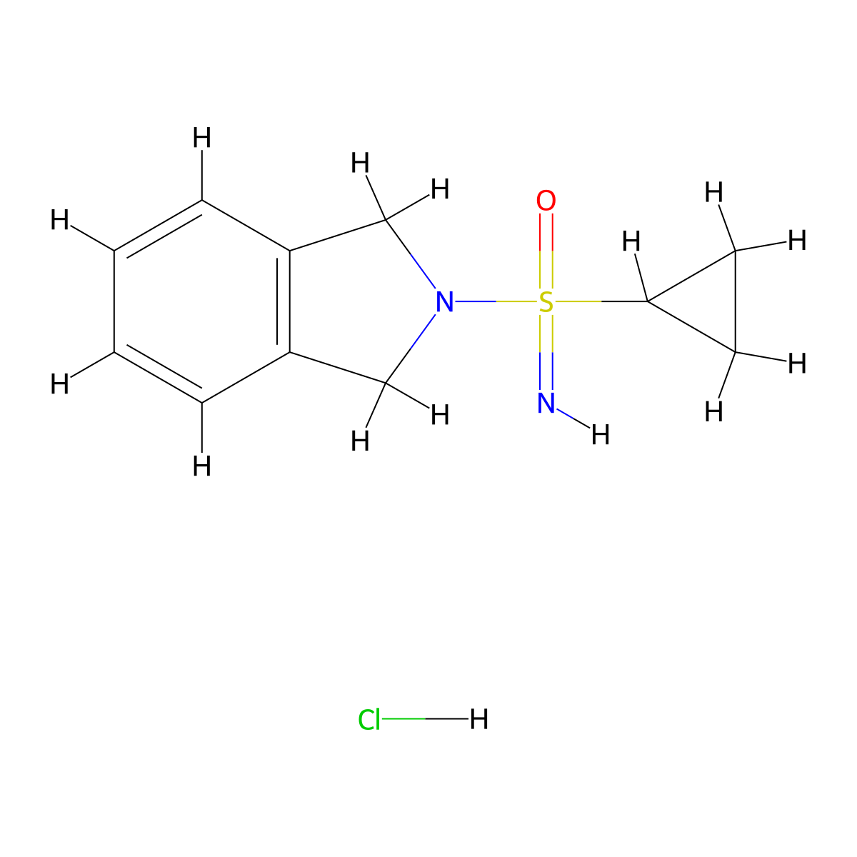 2-(Cyclopropanesulfonimidoyl)isoindoline hydrochloride molecular structure, CAS 3085375-81-8