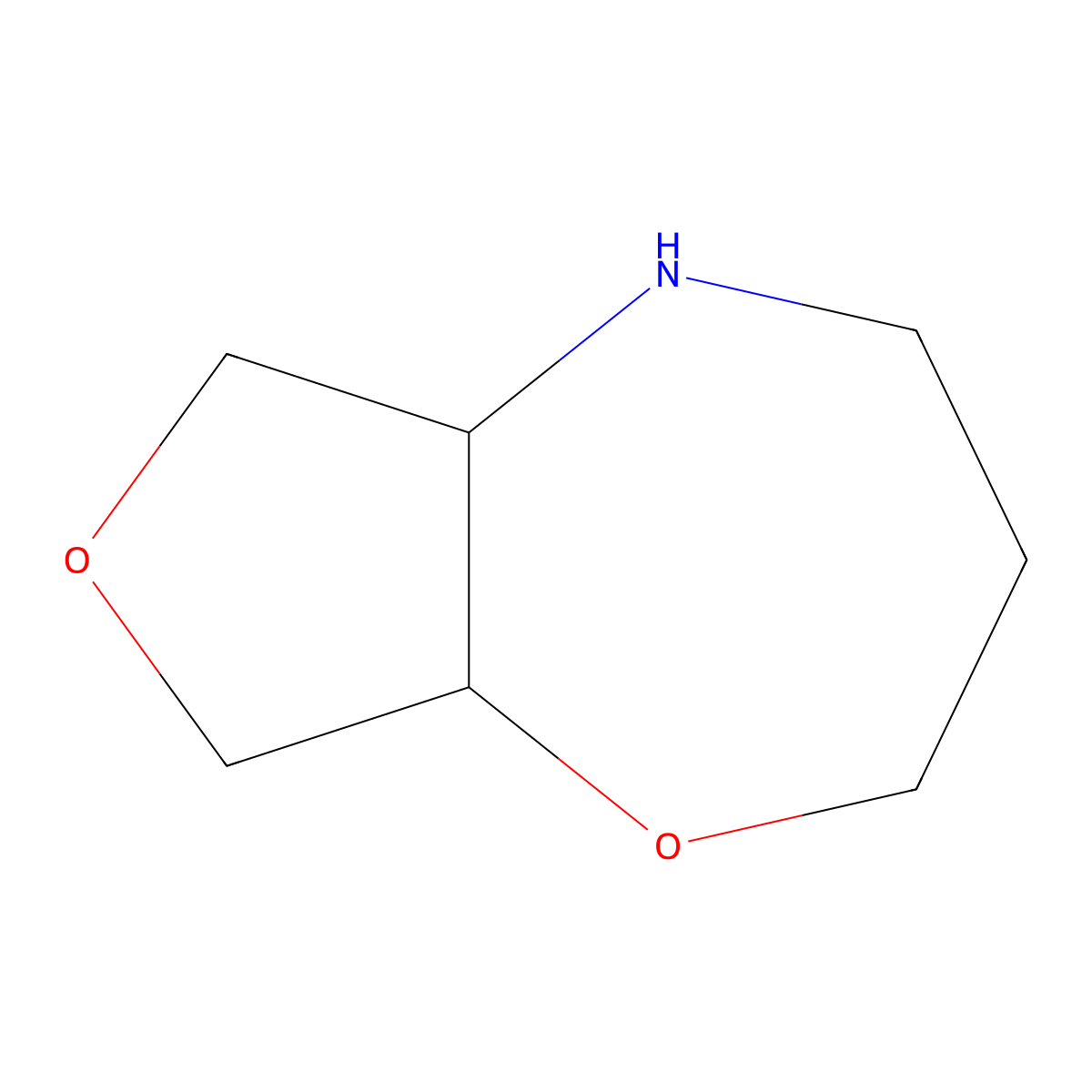 Octahydrofuro[3,4-b][1,4]oxazepine molecular structure, CAS 3085375-90-9