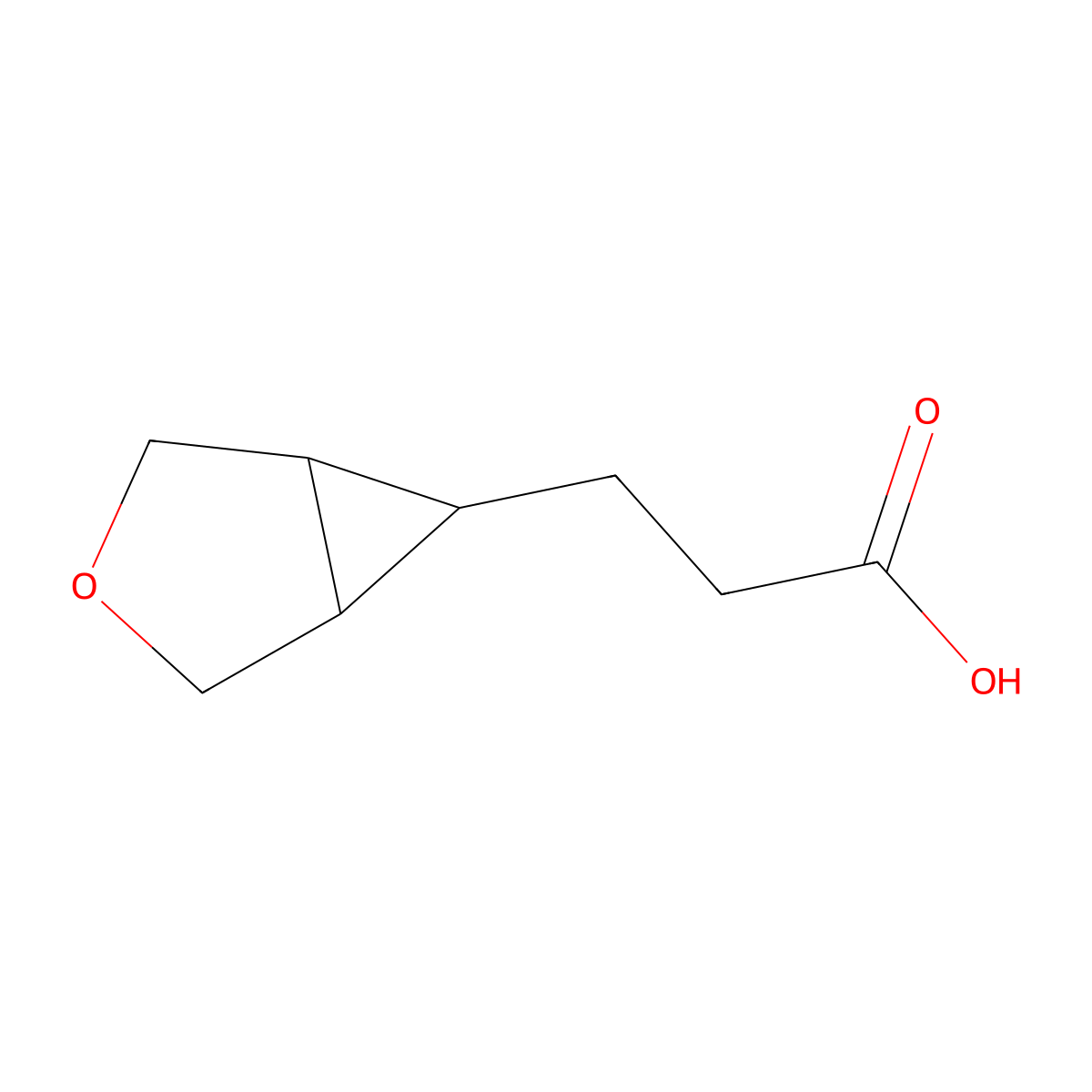 3-{3-Oxabicyclo[3.1.0]hexan-6-yl}propanoic acid molecular structure, CAS 3085375-91-0