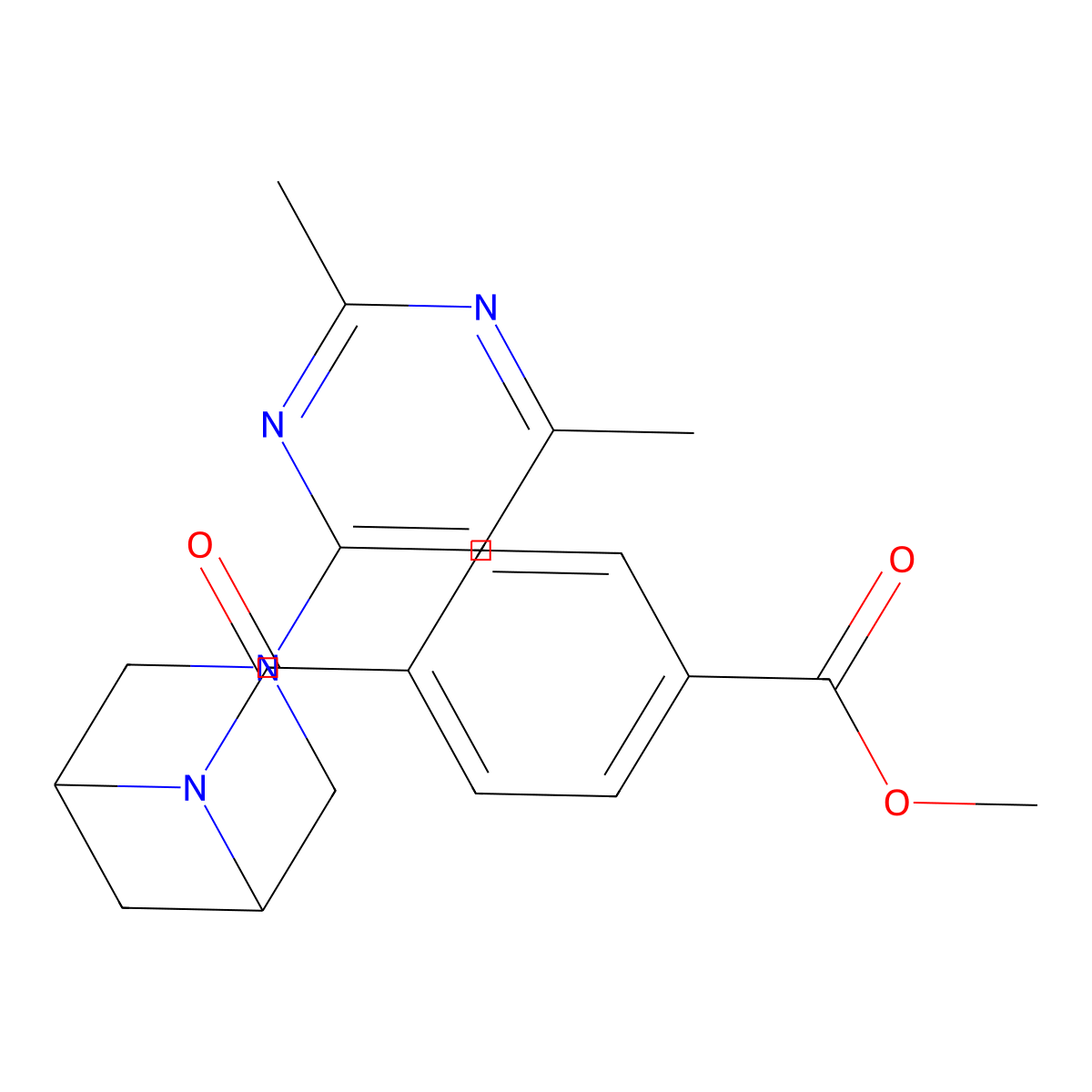 Methyl 4-[3-(2,6-dimethylpyrimidin-4-yl)-3,6-diazabicyclo[3.1.1]heptane-6-carbonyl]benzoate molecular structure, CAS 3085438-46-3