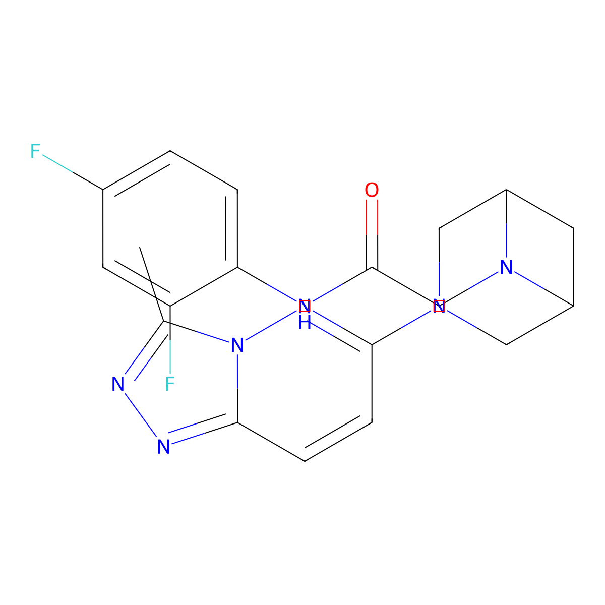 N-(2,4-difluorophenyl)-2-[3-(3-methyl-[1,2,4]triazolo[4,3-b]pyridazin-6-yl)-3,6-diazabicyclo[3.1.1]hexan-6-yl]acetamide molecular structure, CAS 3085442-69-6