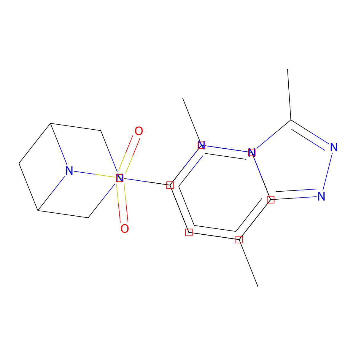 6-[6-(2,5-Dimethylphenyl)sulfonyl-3,6-diazabicyclo[3.1.1]heptan-3-yl]-3-methyl-[1,2,4]triazolo[4,3-b]pyridazine molecular structure, CAS 3085445-59-3