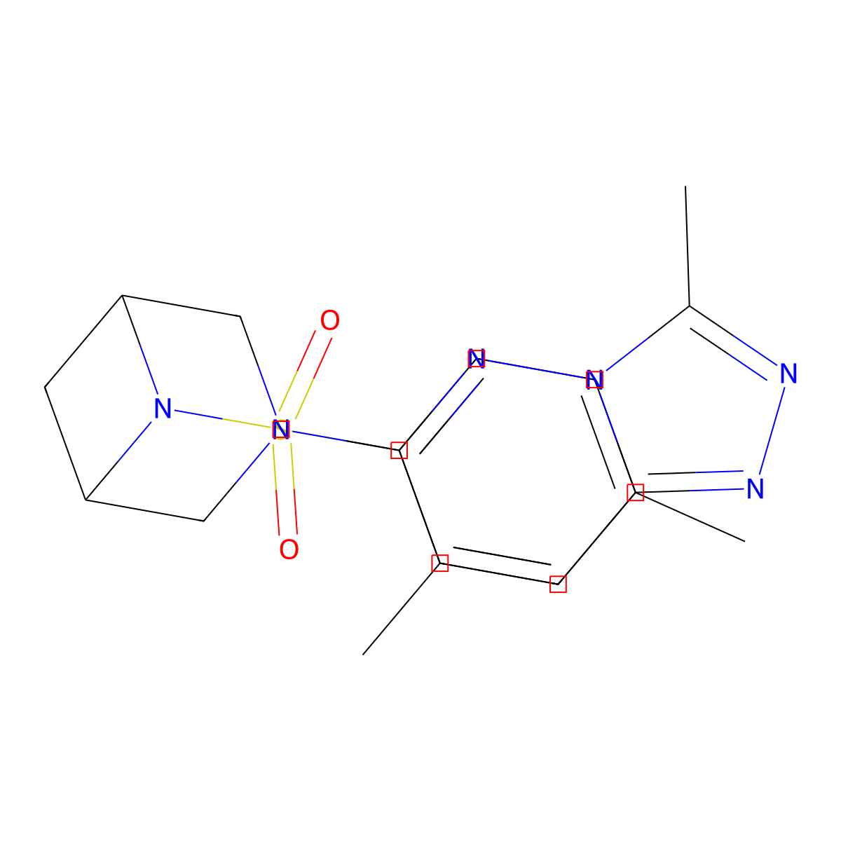 6-[6-(2,4-Dimethylphenyl)sulfonyl-3,6-diazabicyclo[3.1.1]heptan-3-yl]-3-methyl-[1,2,4]triazolo[4,3-b]pyridazine molecular structure, CAS 3085451-52-8