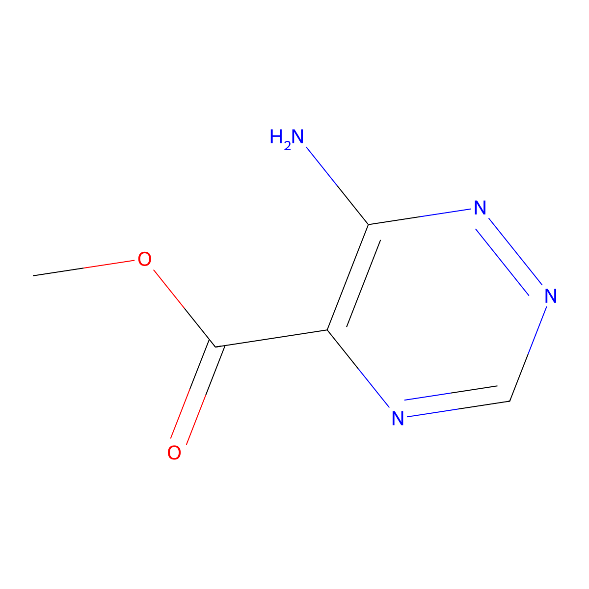 Methyl 6-amino-1,2,4-triazine-5-carboxylate molecular structure, CAS 30855-51-7