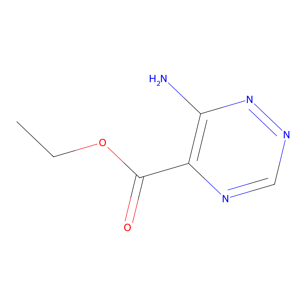 Ethyl 6-amino-1,2,4-triazine-5-carboxylate molecular structure, CAS 30855-52-8