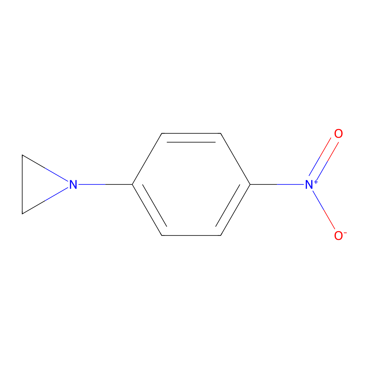 N-(p-Nitrophenyl)aziridine molecular structure, CAS 30855-79-9