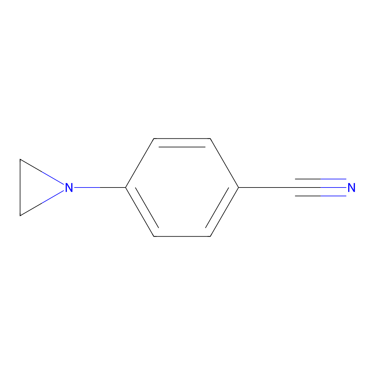 N-(p-Cyanophenyl)aziridine molecular structure, CAS 30855-80-2