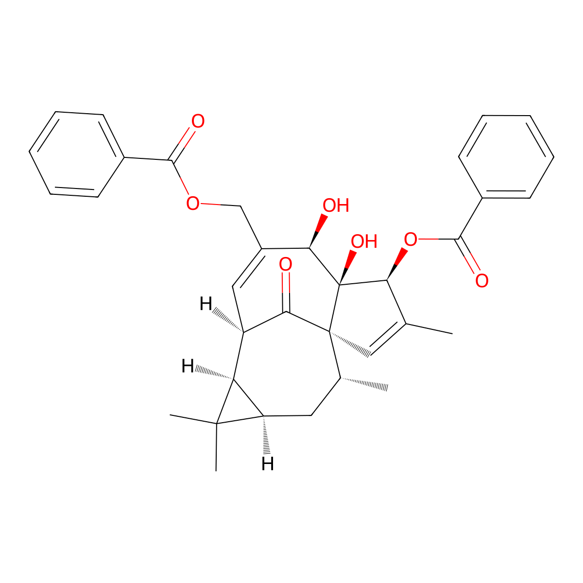 Ingenol3,20-dibenzoate molecular structure, CAS 3085544-91-5
