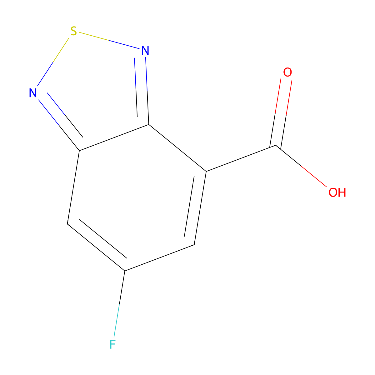 6-Fluoro-2,1,3-benzothiadiazole-4-carboxylic acid molecular structure, CAS 3085683-31-1
