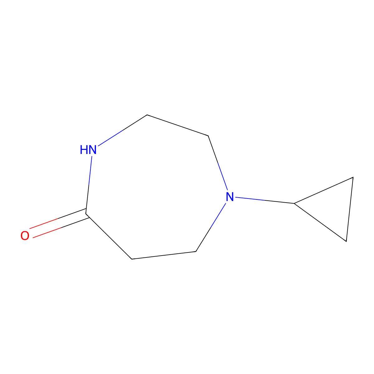 1-Cyclopropyl-1,4-diazepan-5-one molecular structure, CAS 30858-70-9