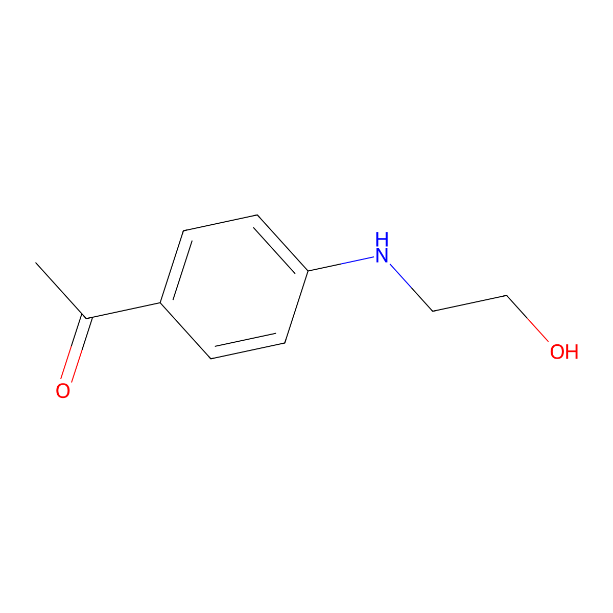 1-{4-[(2-Hydroxyethyl)amino]phenyl}ethanone molecular structure, CAS 30858-79-8