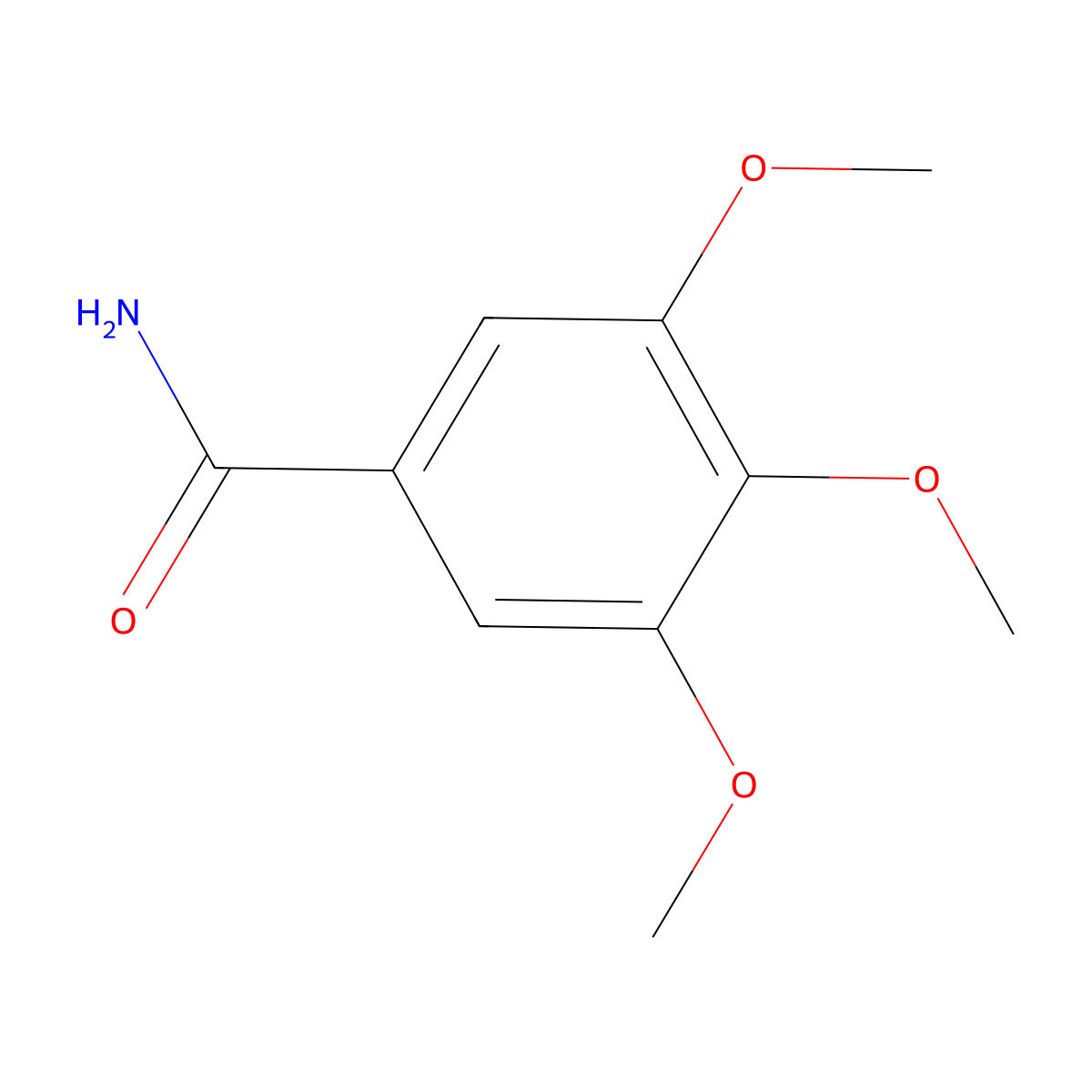 3,4,5-Trimethoxybenzamide molecular structure, CAS 3086-62-2