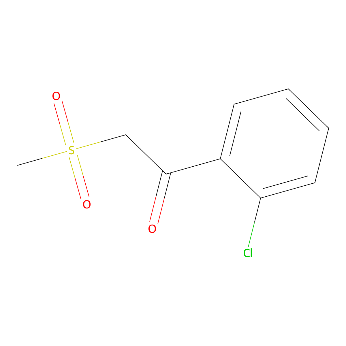 1-(2-Chlorophenyl)-2-(methylsulfonyl)ethanone molecular structure, CAS 30866-60-5