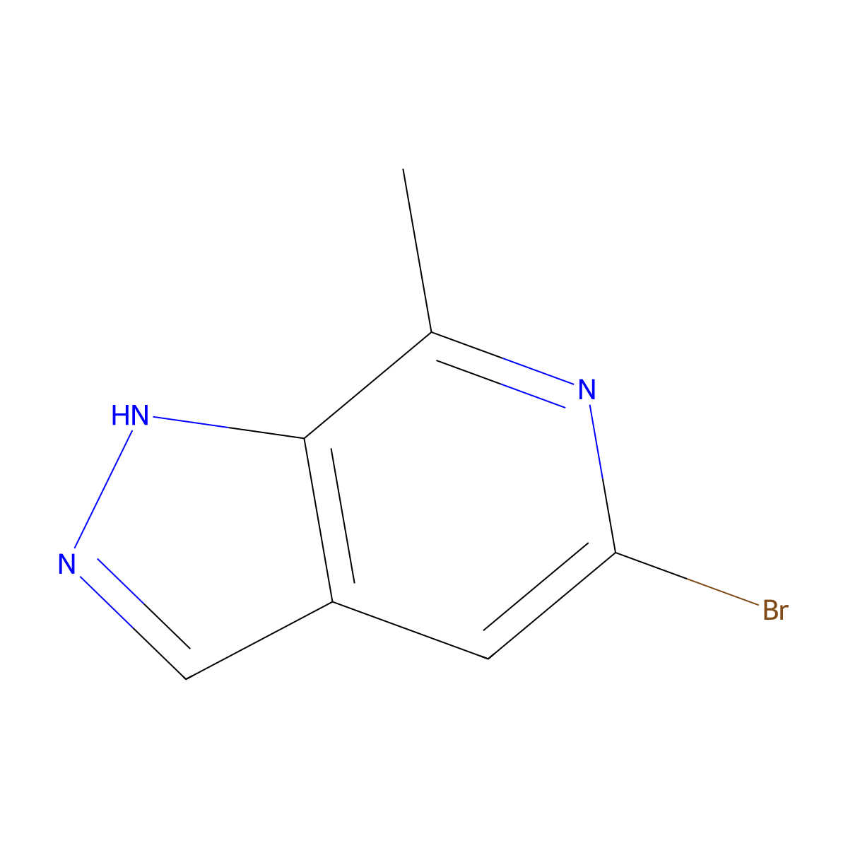 5-bromo-7-methyl-2H-pyrazolo[3,4-c]pyridine molecular structure, CAS 3087009-55-7
