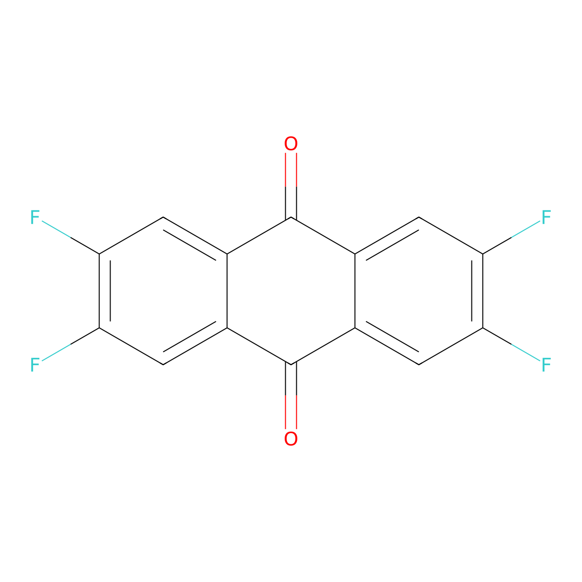 2,3,6,7-Tetrafluoroanthracene-9,10-dione molecular structure, CAS 30877-05-5