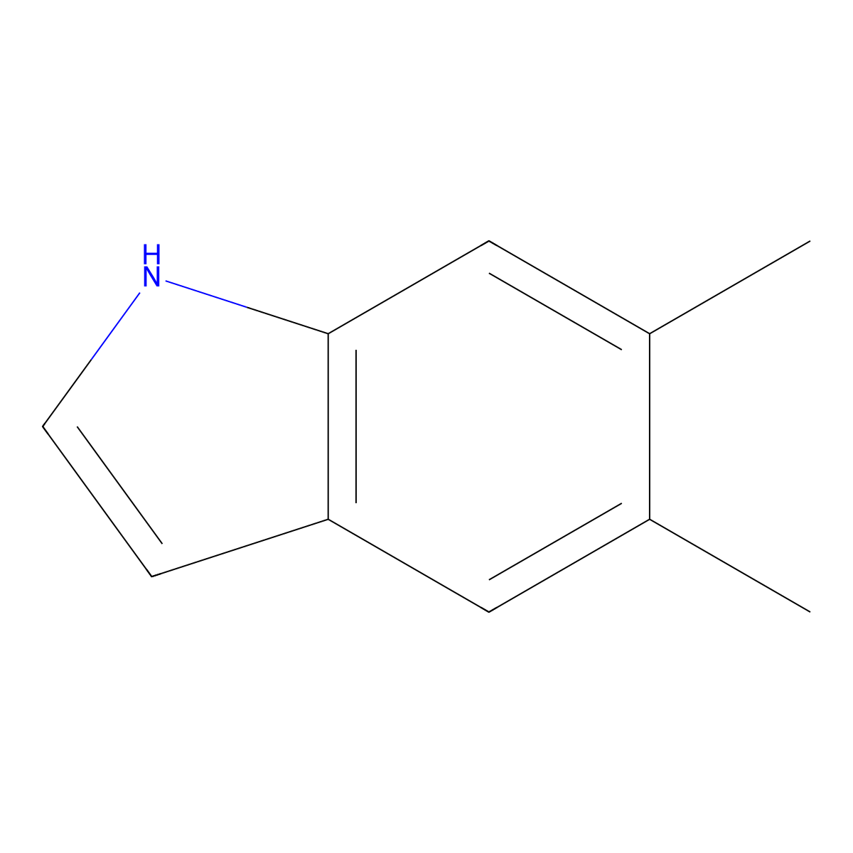 5,6-dimethyl-1H-indole molecular structure, CAS 30877-30-6