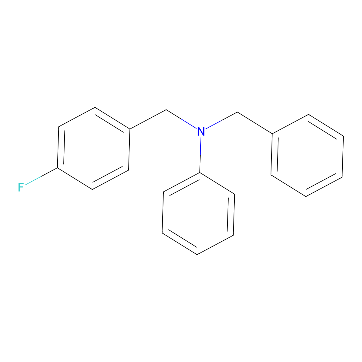 N-benzyl-N-[(4-fluorophenyl)methyl]aniline molecular structure, CAS 308790-09-2