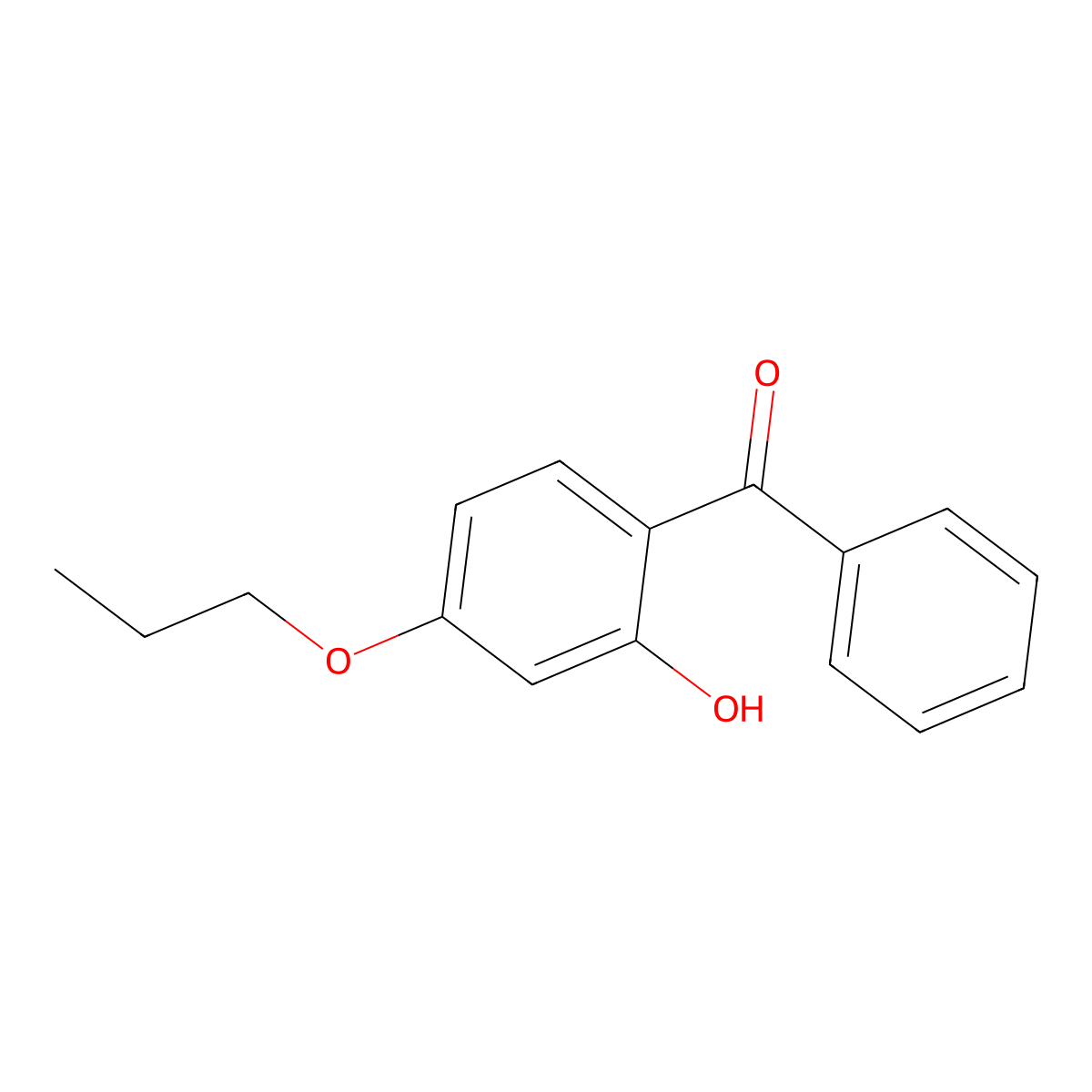 (2-Hydroxy-4-propoxyphenyl)(phenyl)methanone molecular structure, CAS 3088-11-7