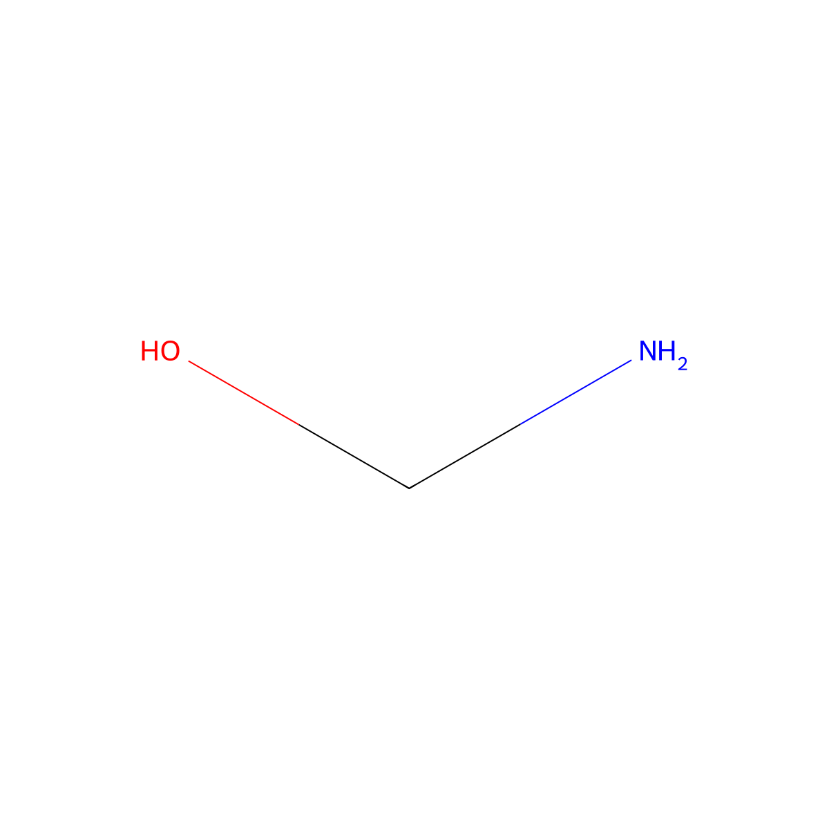 Methanolamine molecular structure, CAS 3088-27-5
